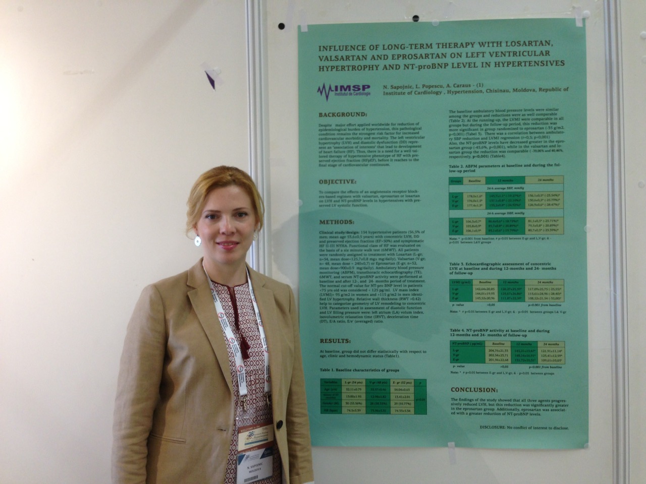 Hipertensiunea arterială și Protecția Cardiovasculară, sub egida Societății Europene de Hipertensiune, 10-13 iunie 2016.